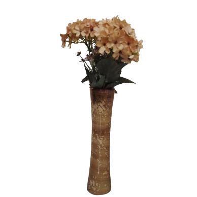 DesertBloom Wooden Vase Décor 12"