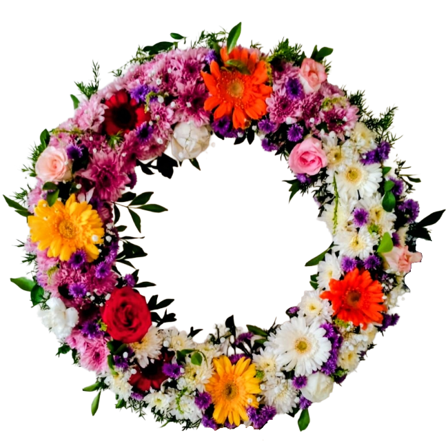 Colourful Wreath 17"