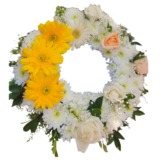 Mixed-White Wreath 12"