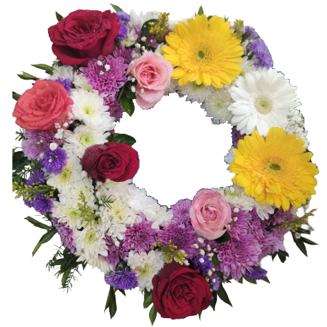 Mixed Flower Wreath 12"