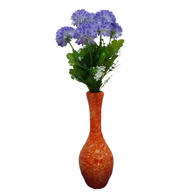 LavenderGlow Wooden Vase Décor 12"
