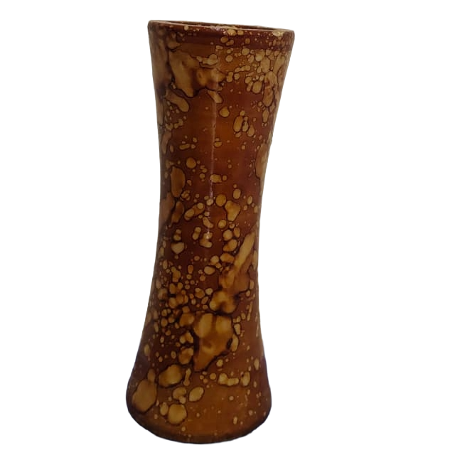 Caramel Brown Wooden Vase
