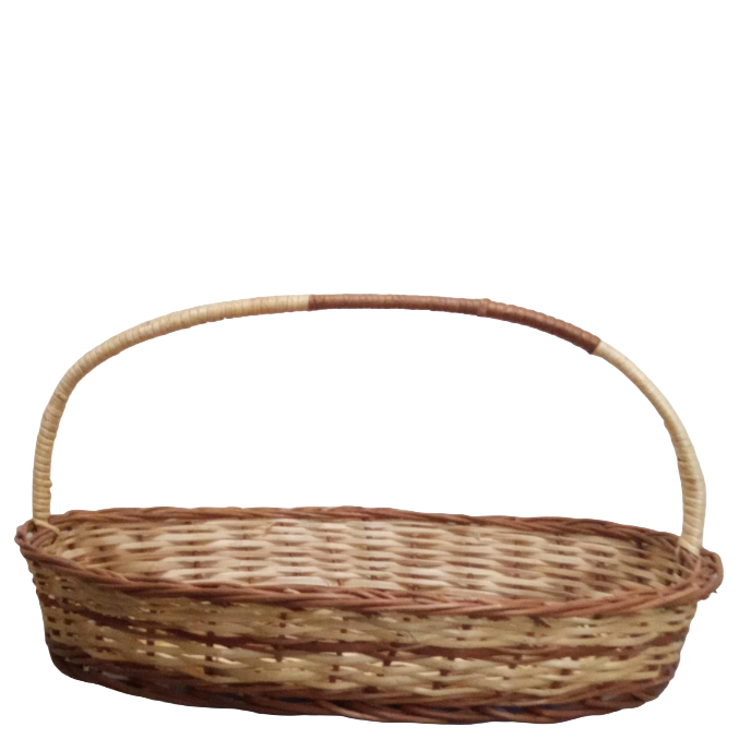 Handwoven Cane Basket 20" x 15"