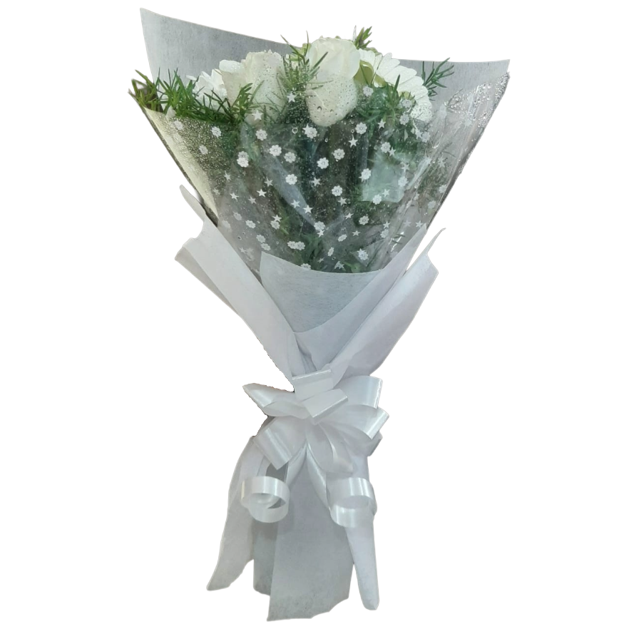 White Funeral Bouquet