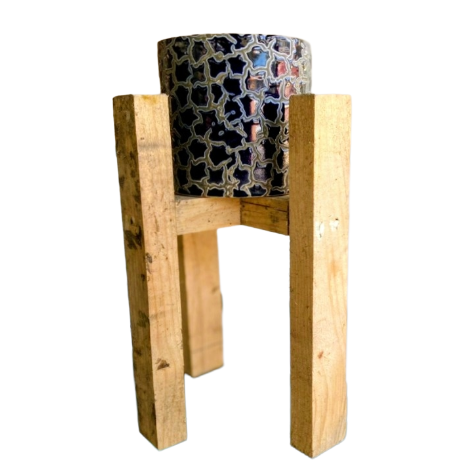 Acrylic Design Pot With Holder 12" x 6"