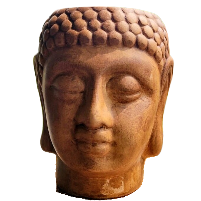 Terracotta Brown Buddha Pot 5"x 2.5"