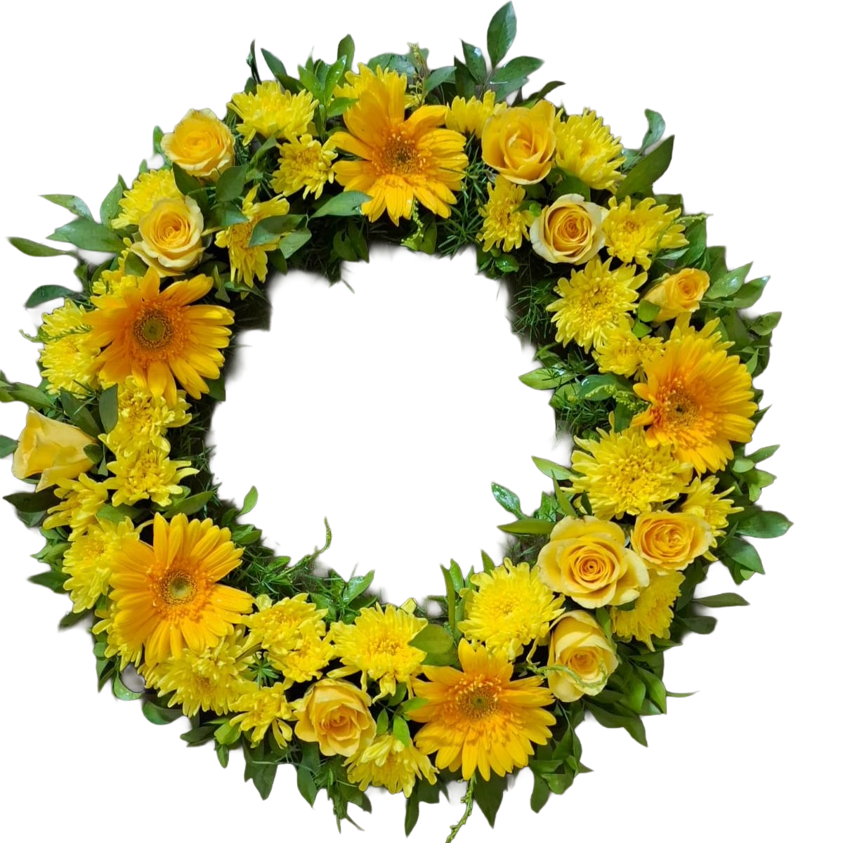 Yellow Wreath 17"