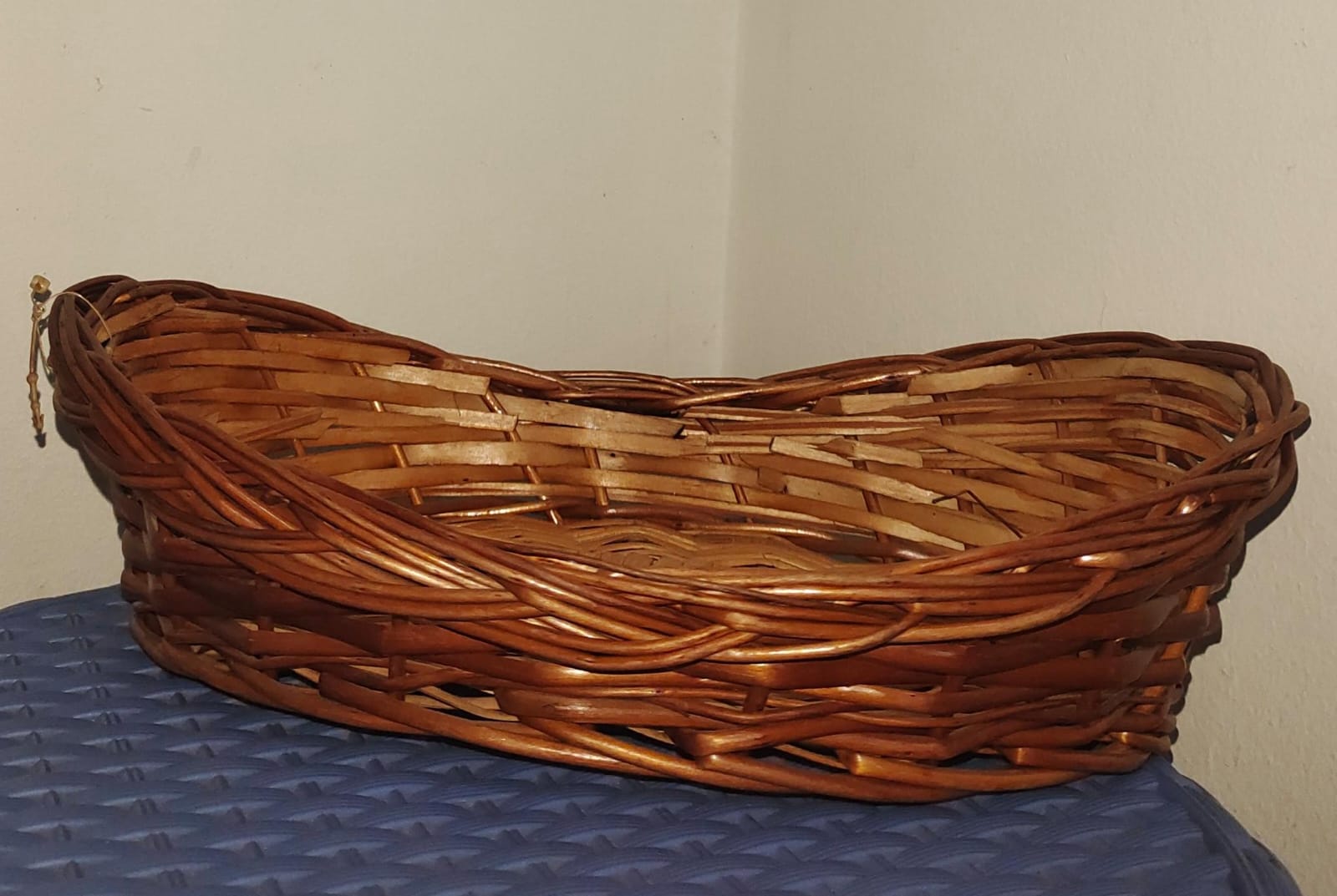 10 x 7 inch handwoven cane basket