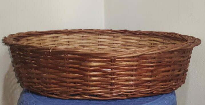 9 x 6 inch handwoven cane basket